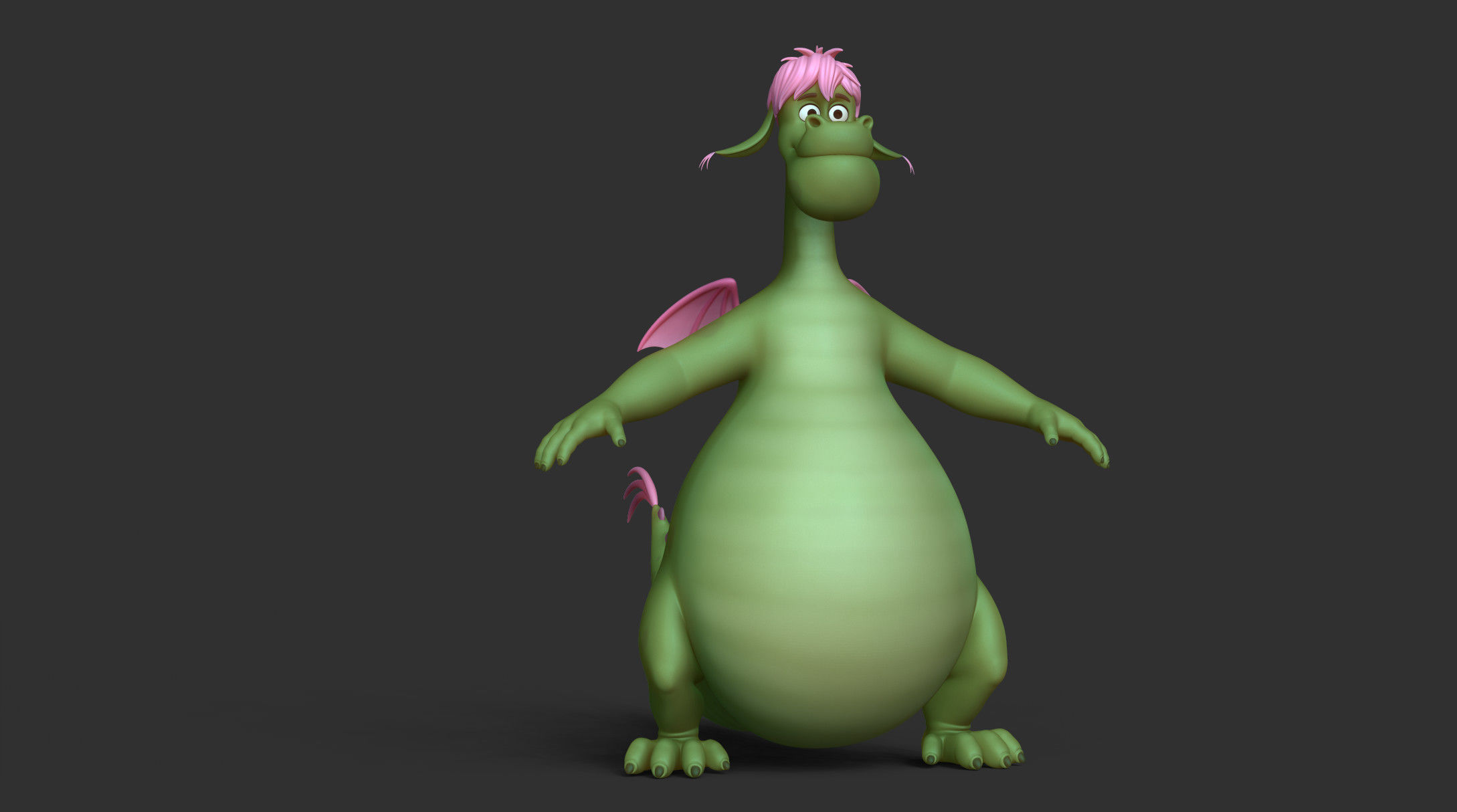 Elliott the Dragon 3D model_1