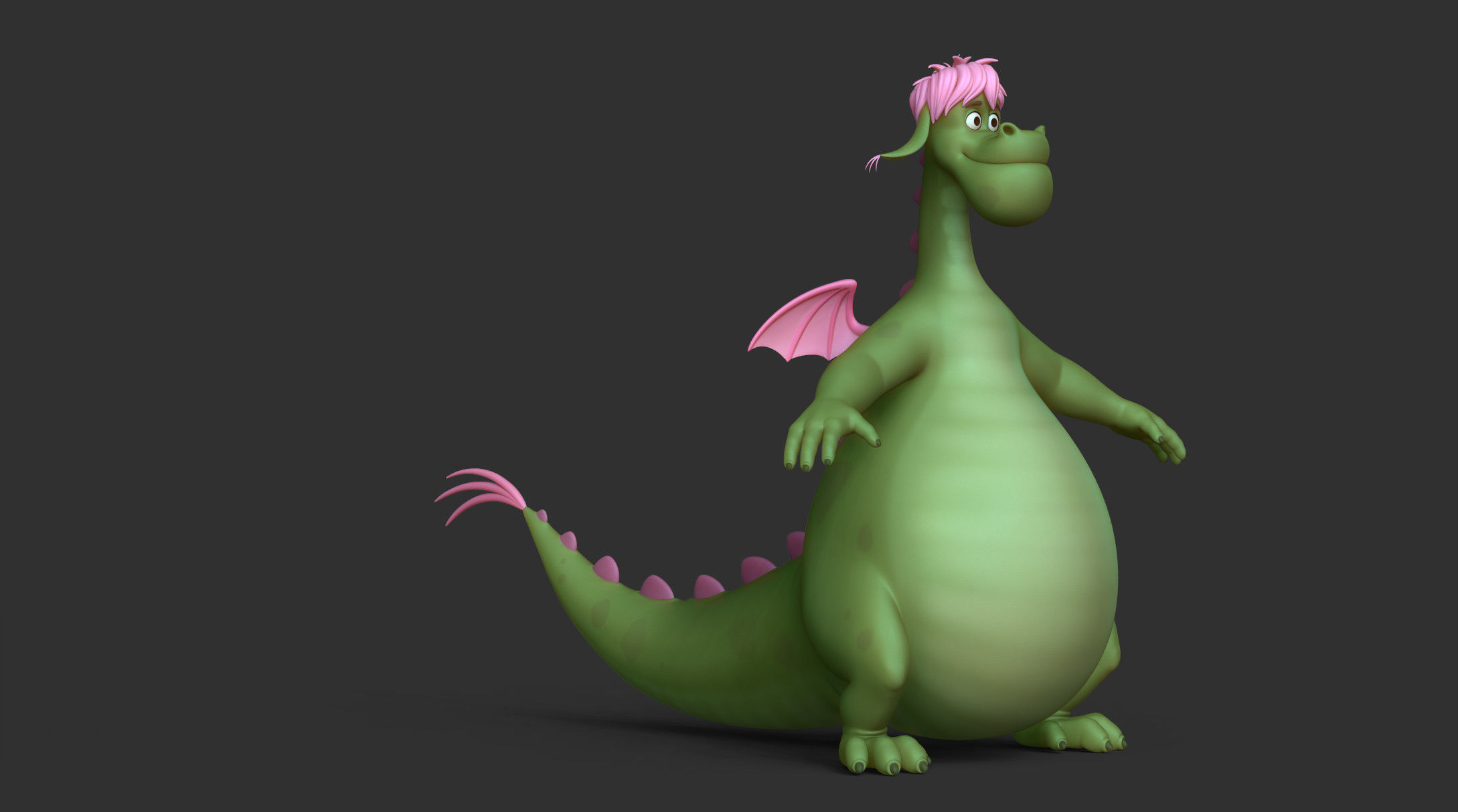 Elliott the Dragon 3D model_2