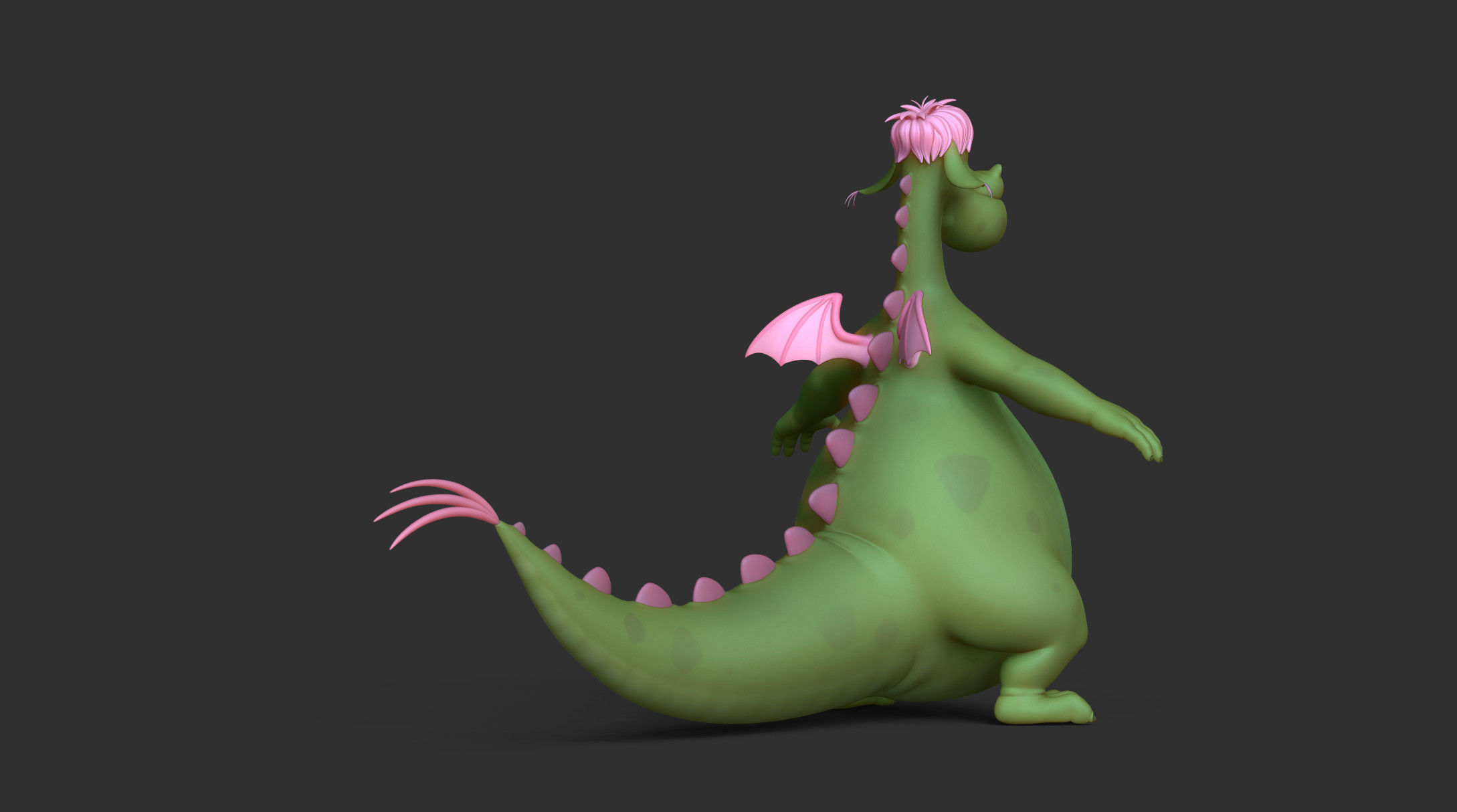 Elliott the Dragon 3D model_5