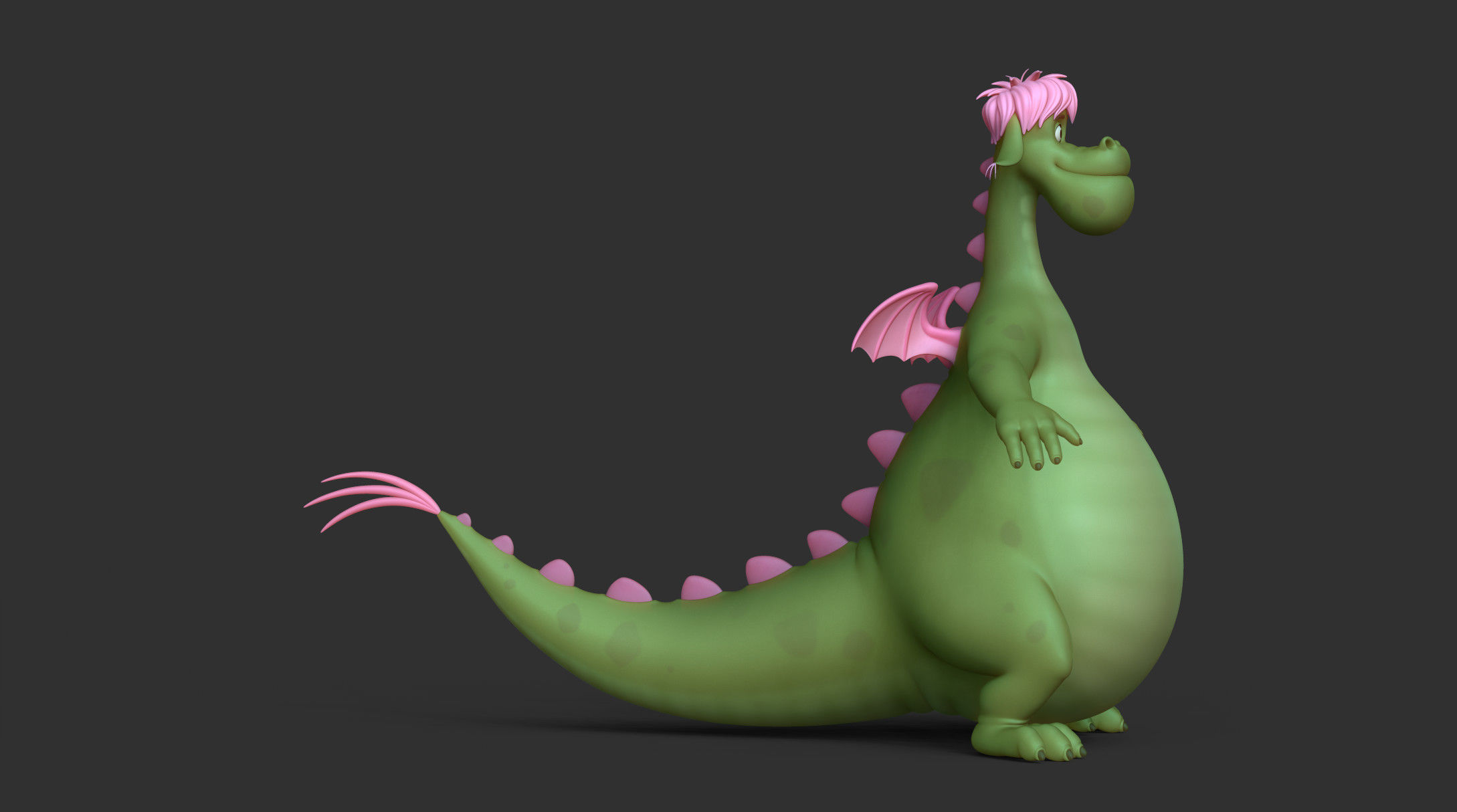 Elliott the Dragon 3D model_3