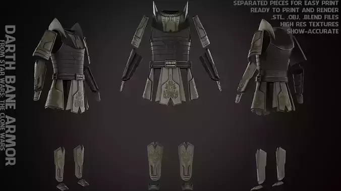 Star Wars Darth Bane Armor for Cosplay