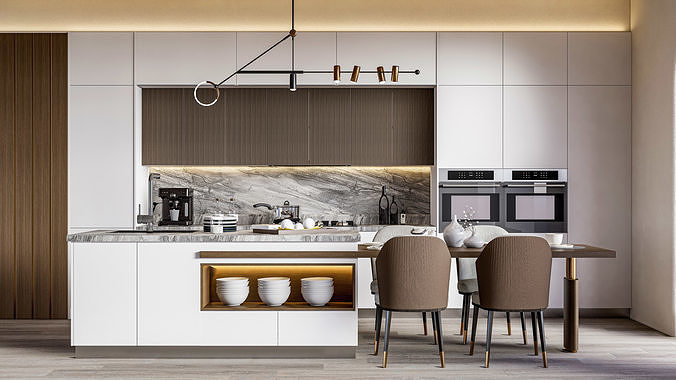 Kitchen fully parametric  Resizable manufacturable  0013