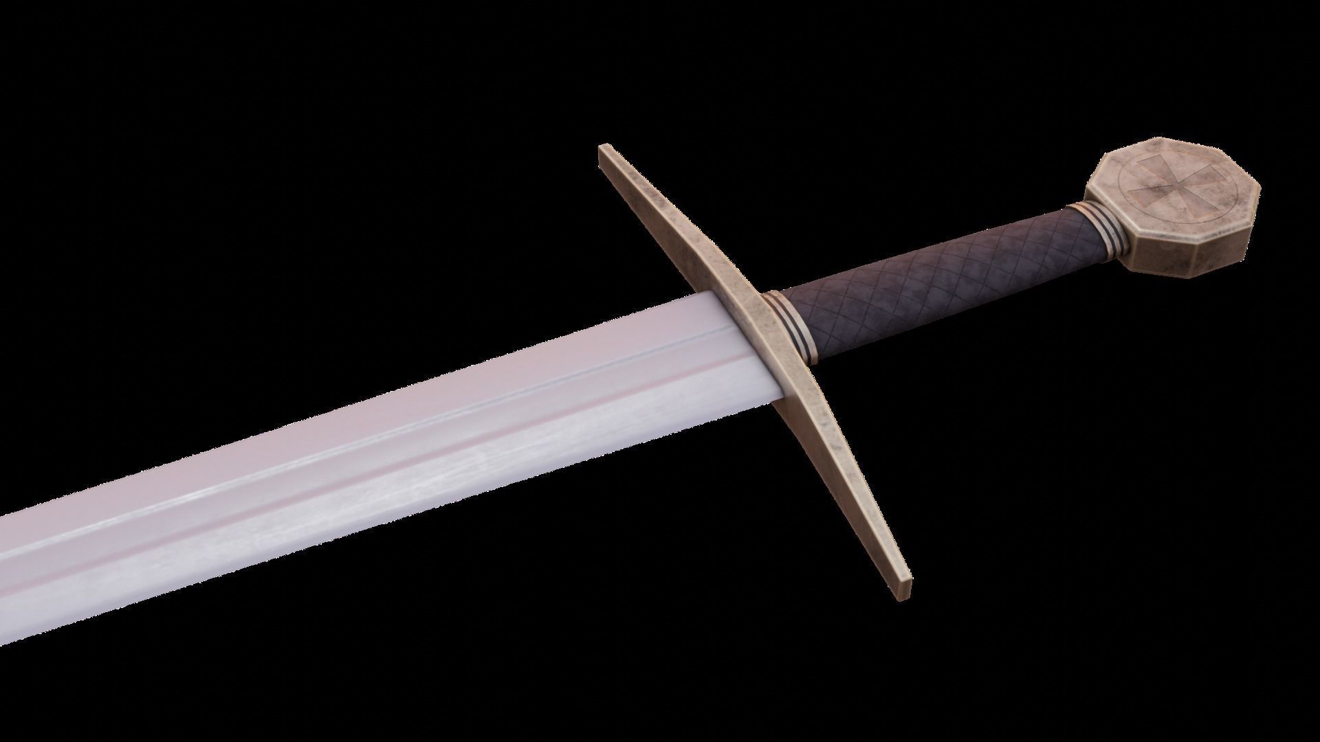 Sword Low-poly 3D model_2