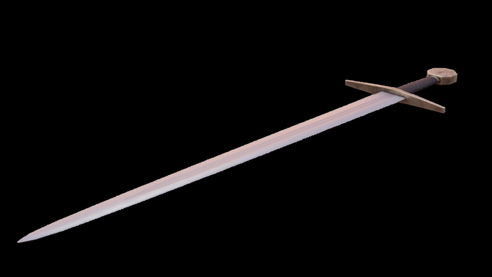 Sword Low-poly 3D model_1