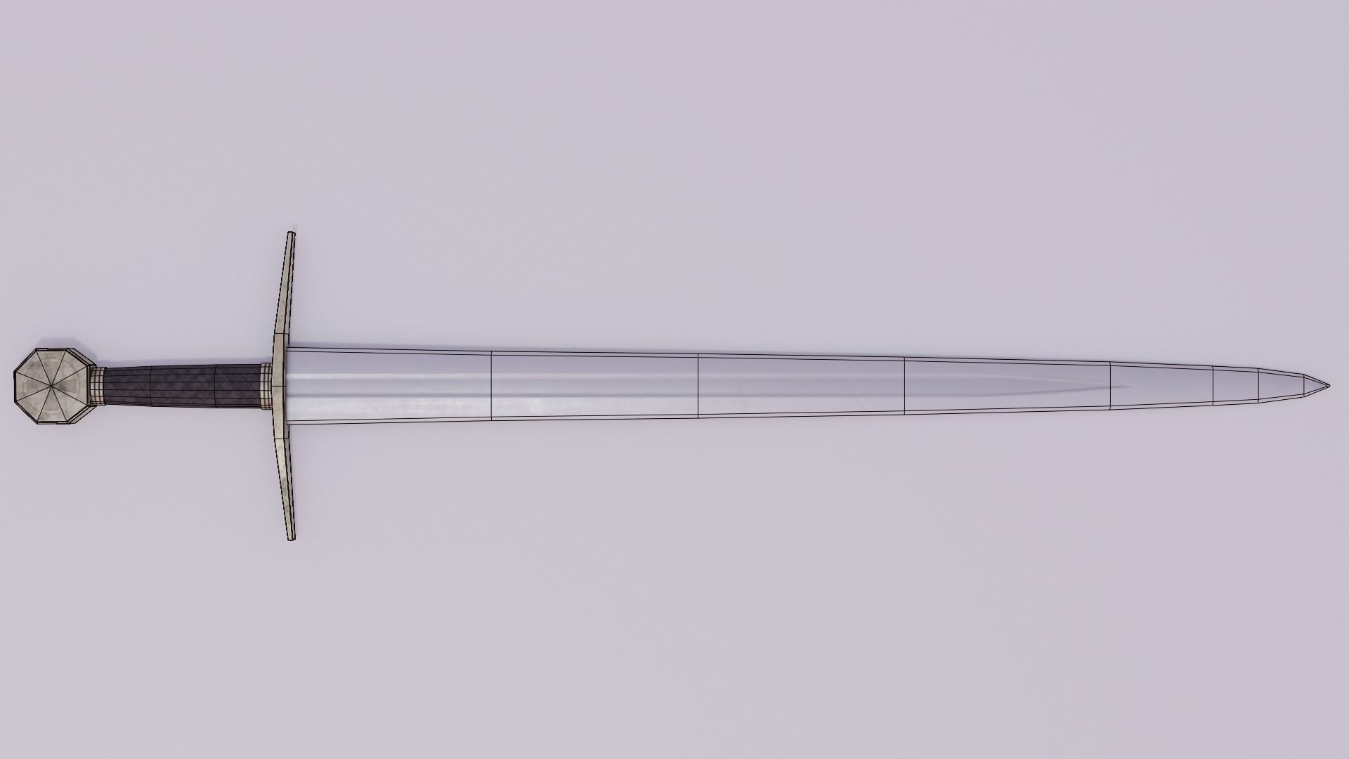 Sword Low-poly 3D model_4