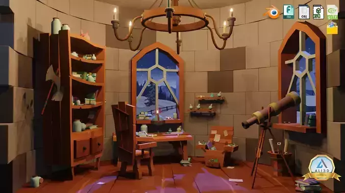 Stylized Astronomy Tower 