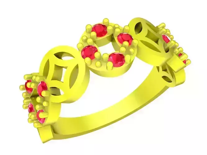 A5167 Fengshui Lucky Diamond Chinese Ancient Coins Ring For Lady