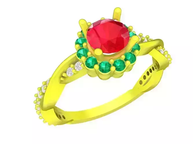 A5171 New Design Fashion Diamond Women Ring 3D Model