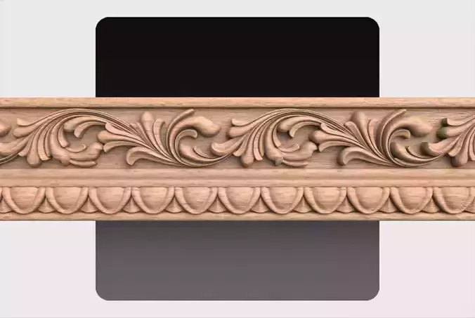 Carved decor ornament for cnc 03