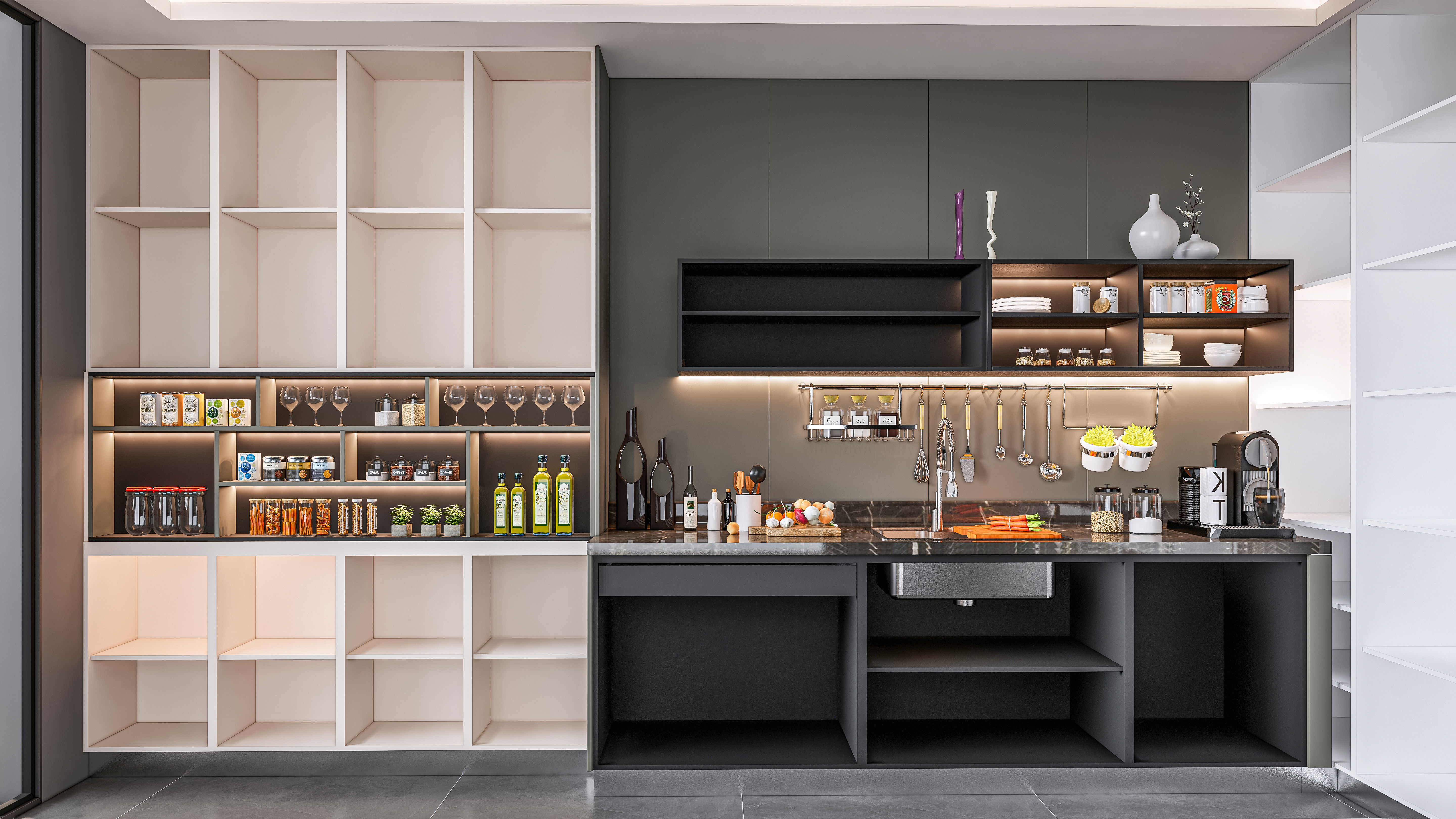 Kitchen fully parametric  Resizable manufacturable  008 3D model_5