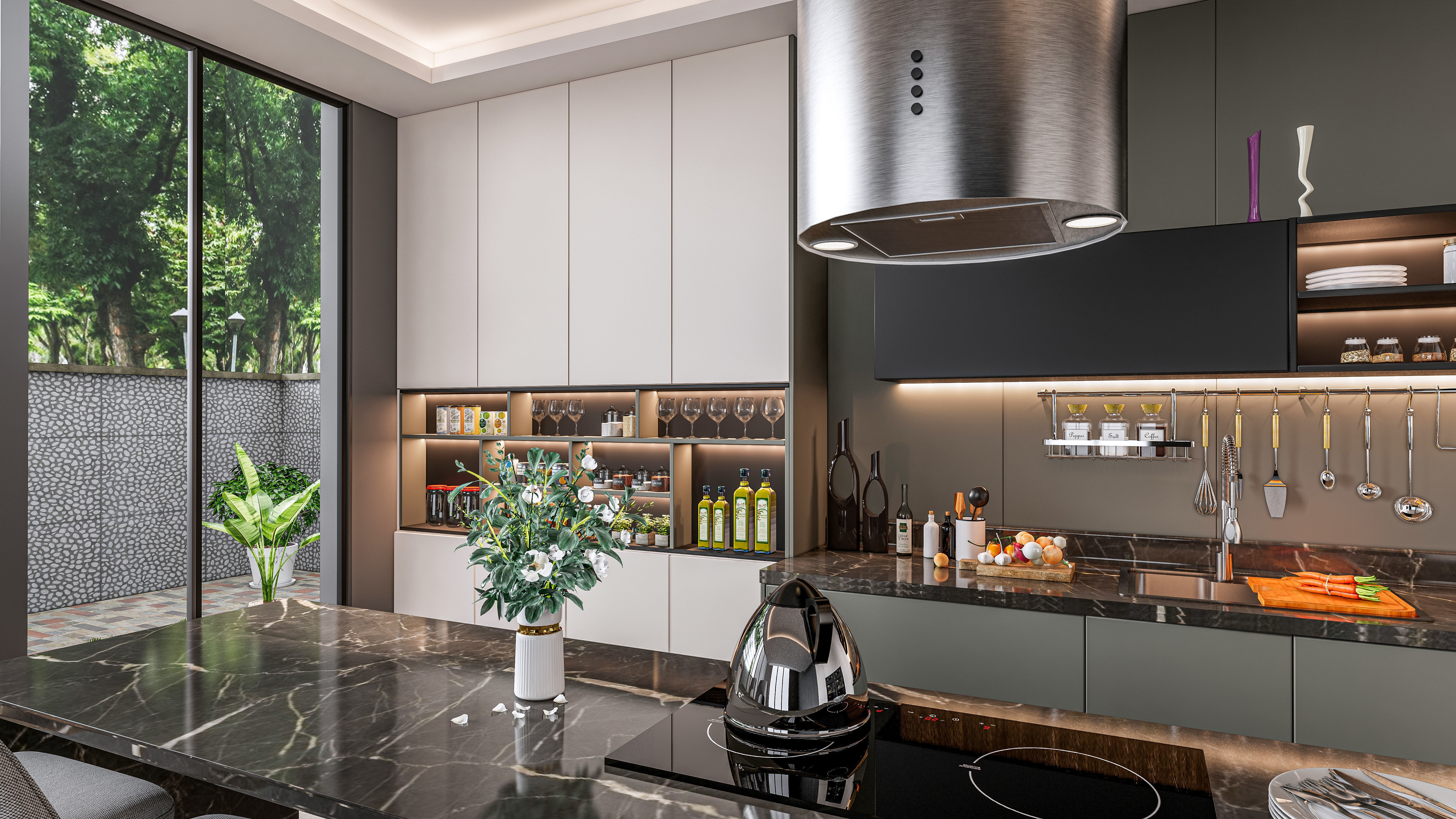 Kitchen fully parametric  Resizable manufacturable  008 3D model_11