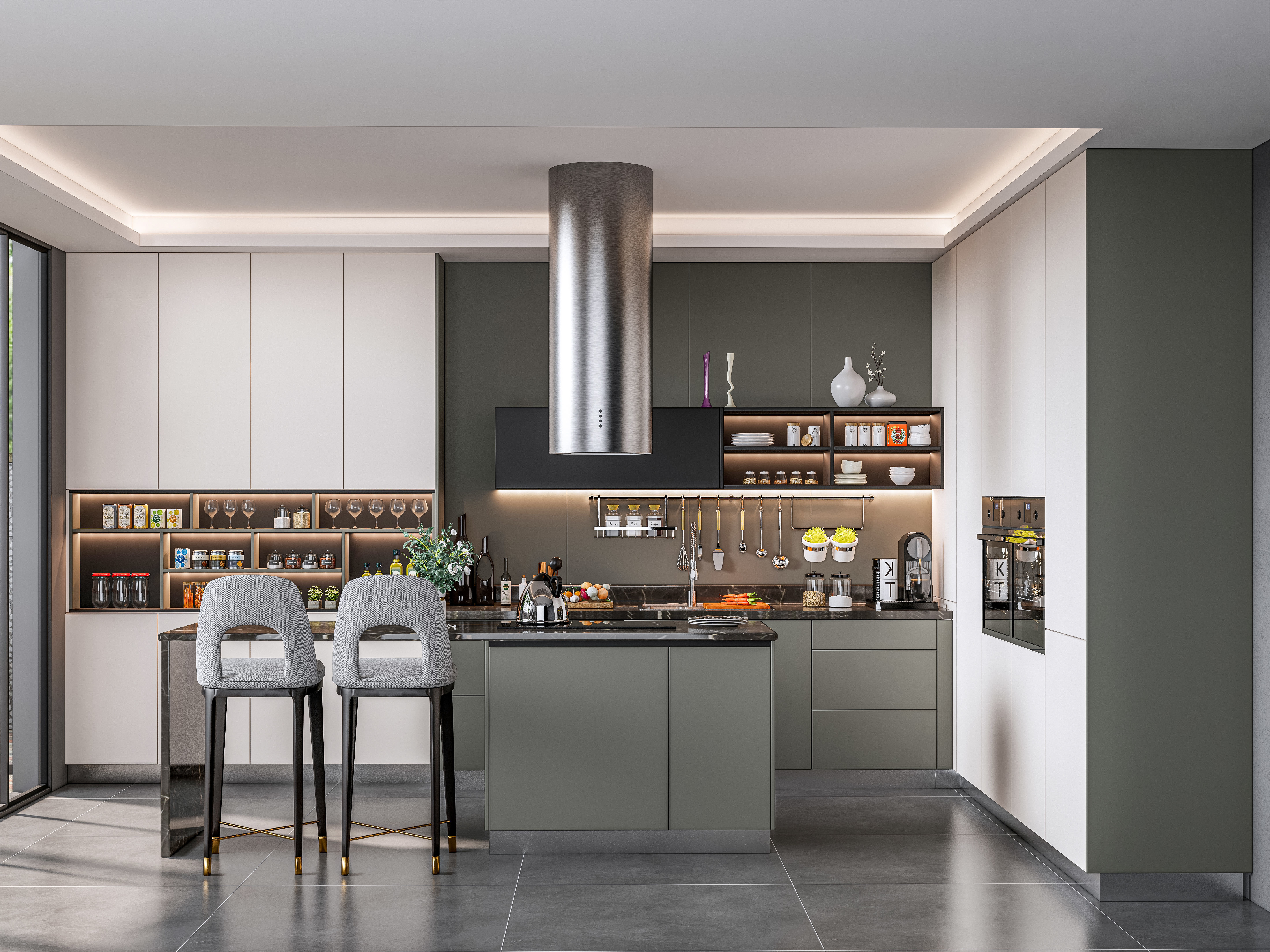 Kitchen fully parametric  Resizable manufacturable  008 3D model_15