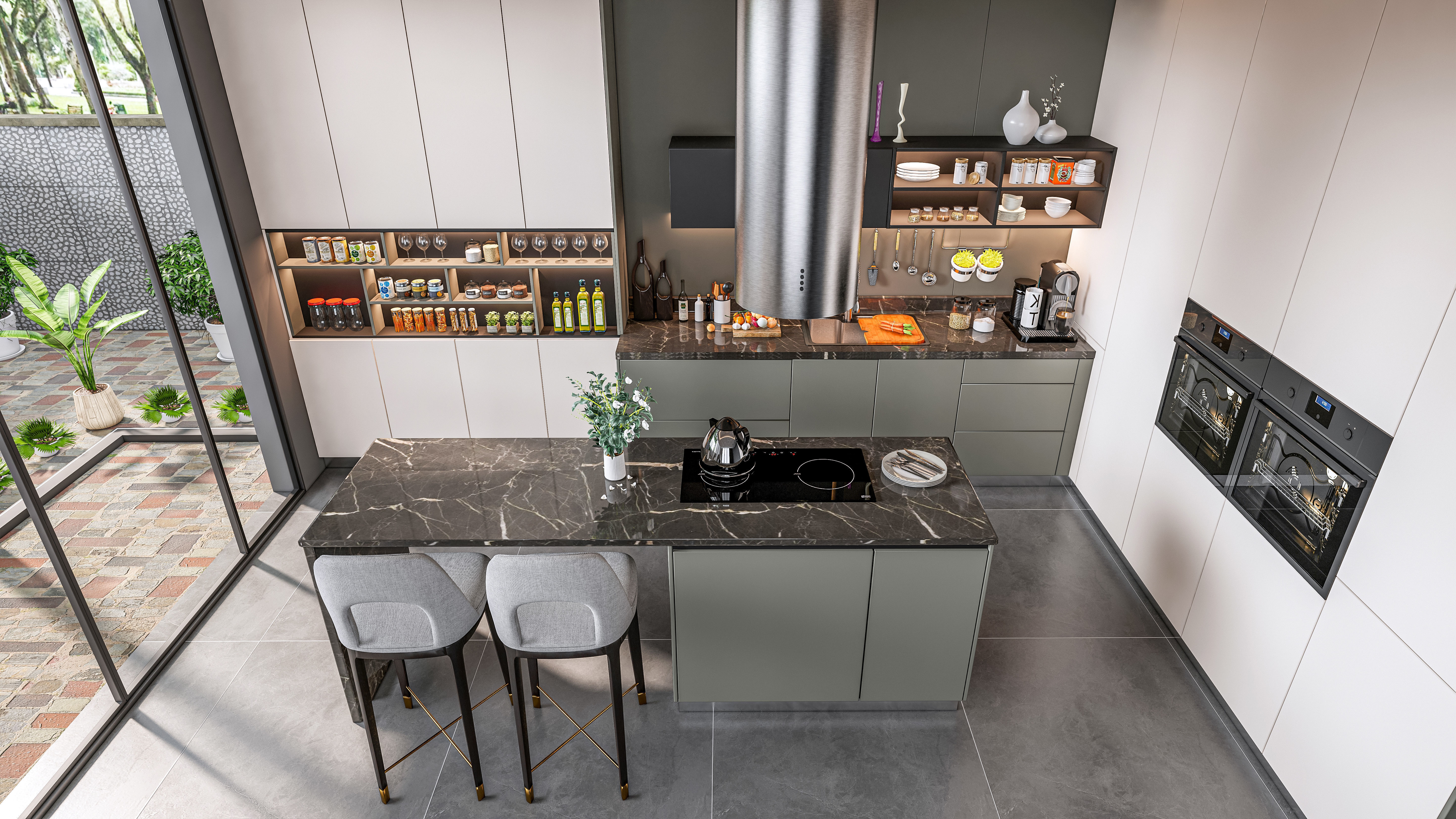 Kitchen fully parametric  Resizable manufacturable  008 3D model_9