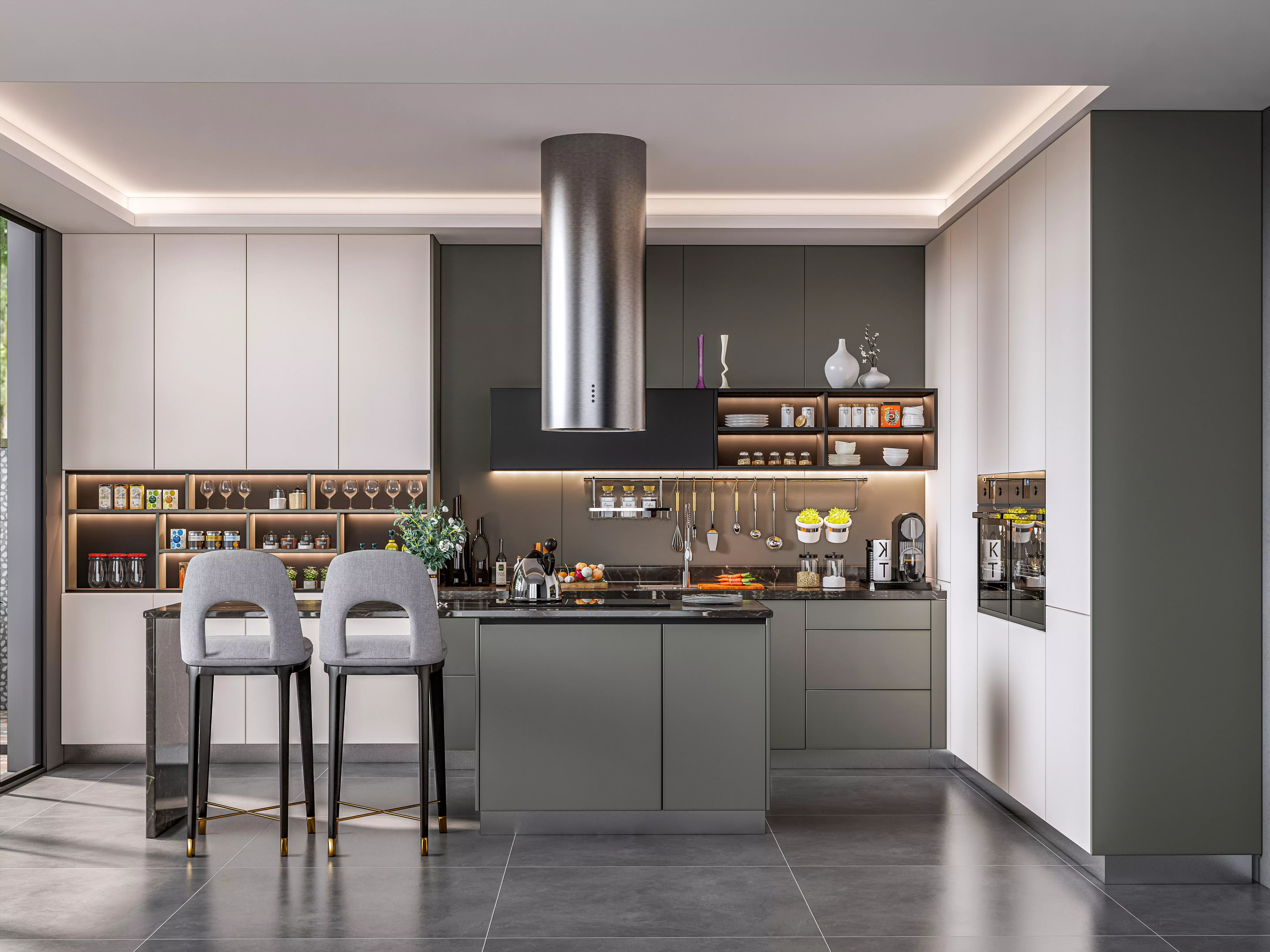 Kitchen fully parametric  Resizable manufacturable  008 3D model_0