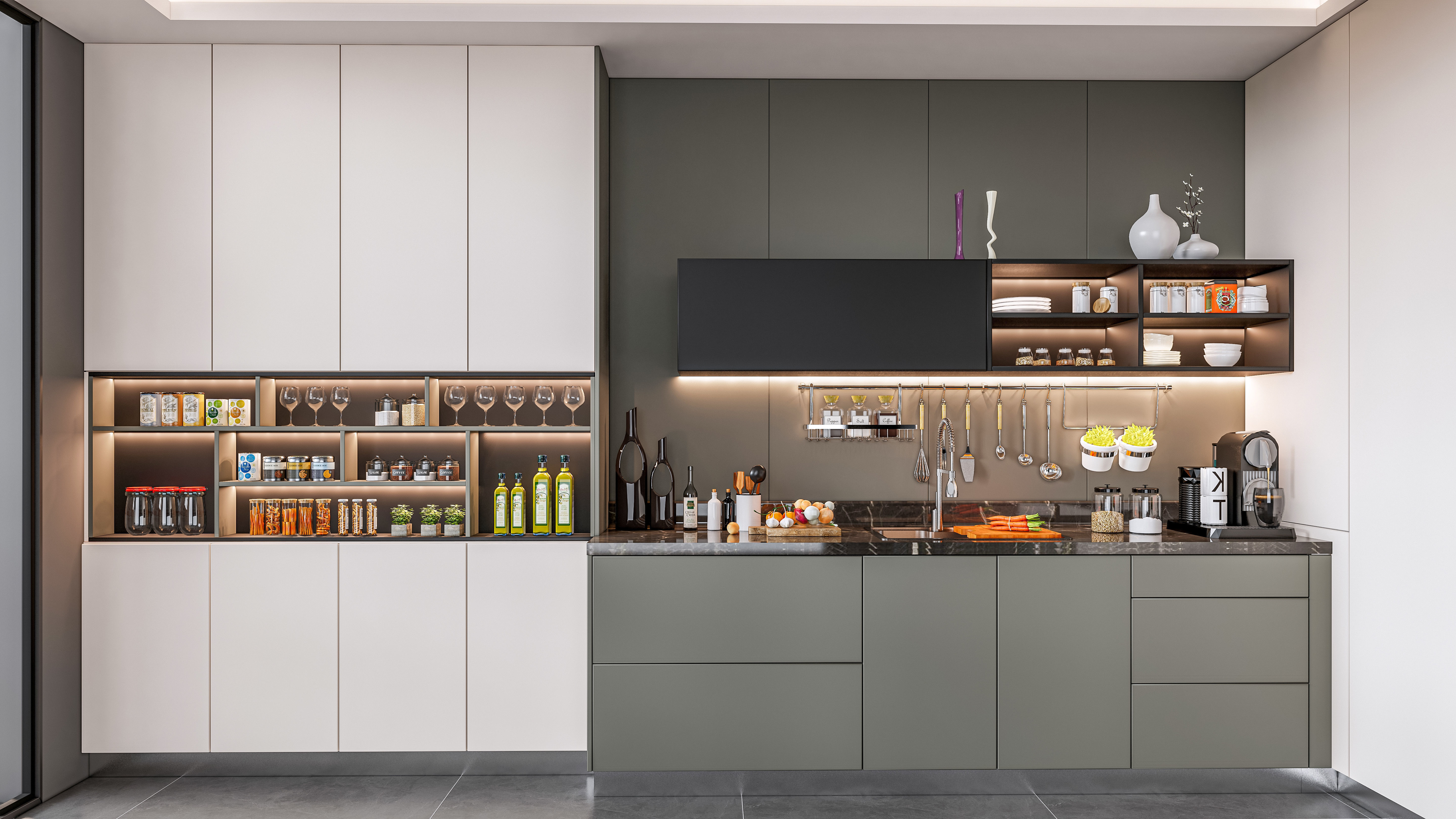 Kitchen fully parametric  Resizable manufacturable  008 3D model_4