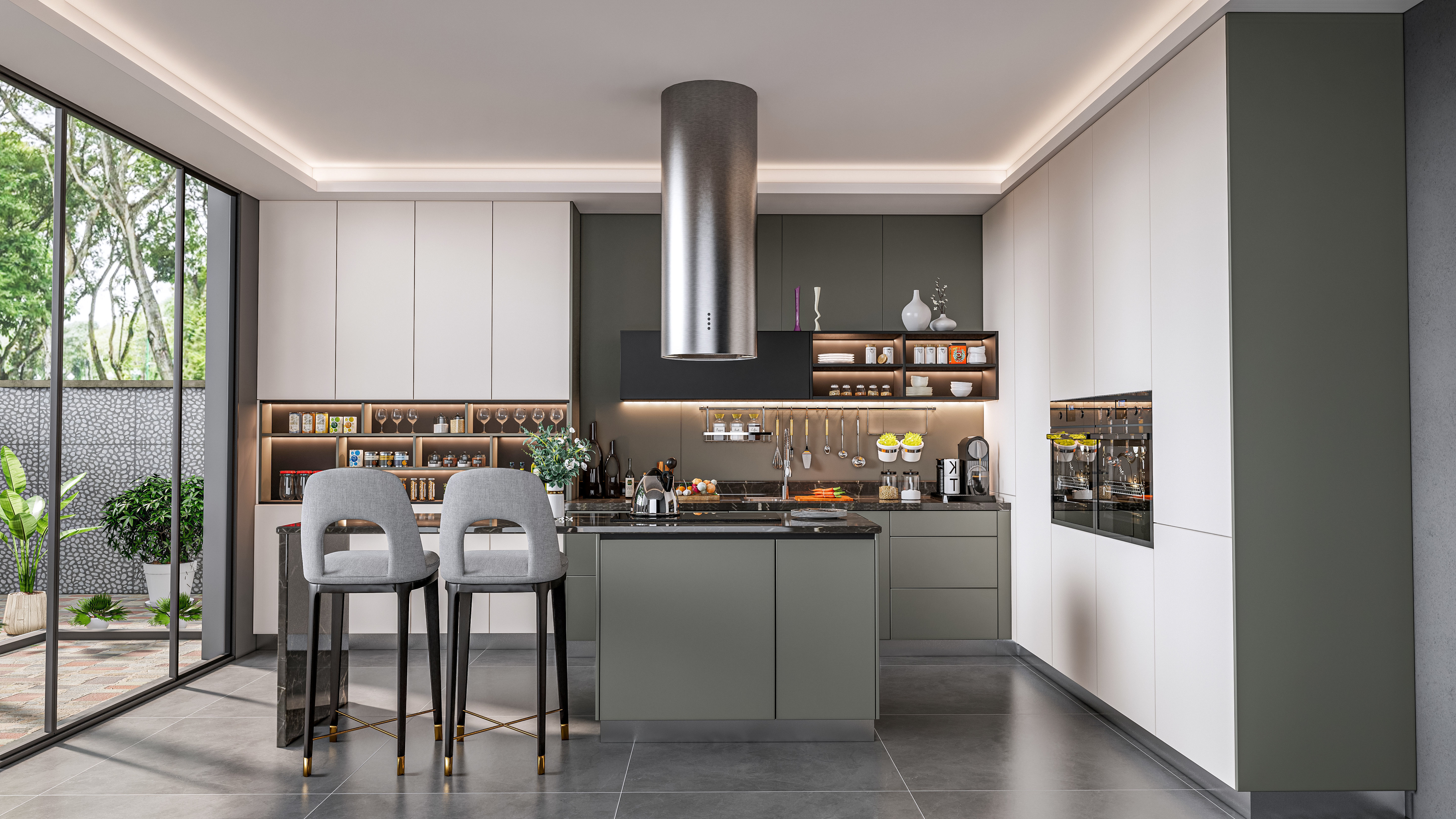 Kitchen fully parametric  Resizable manufacturable  008 3D model_1