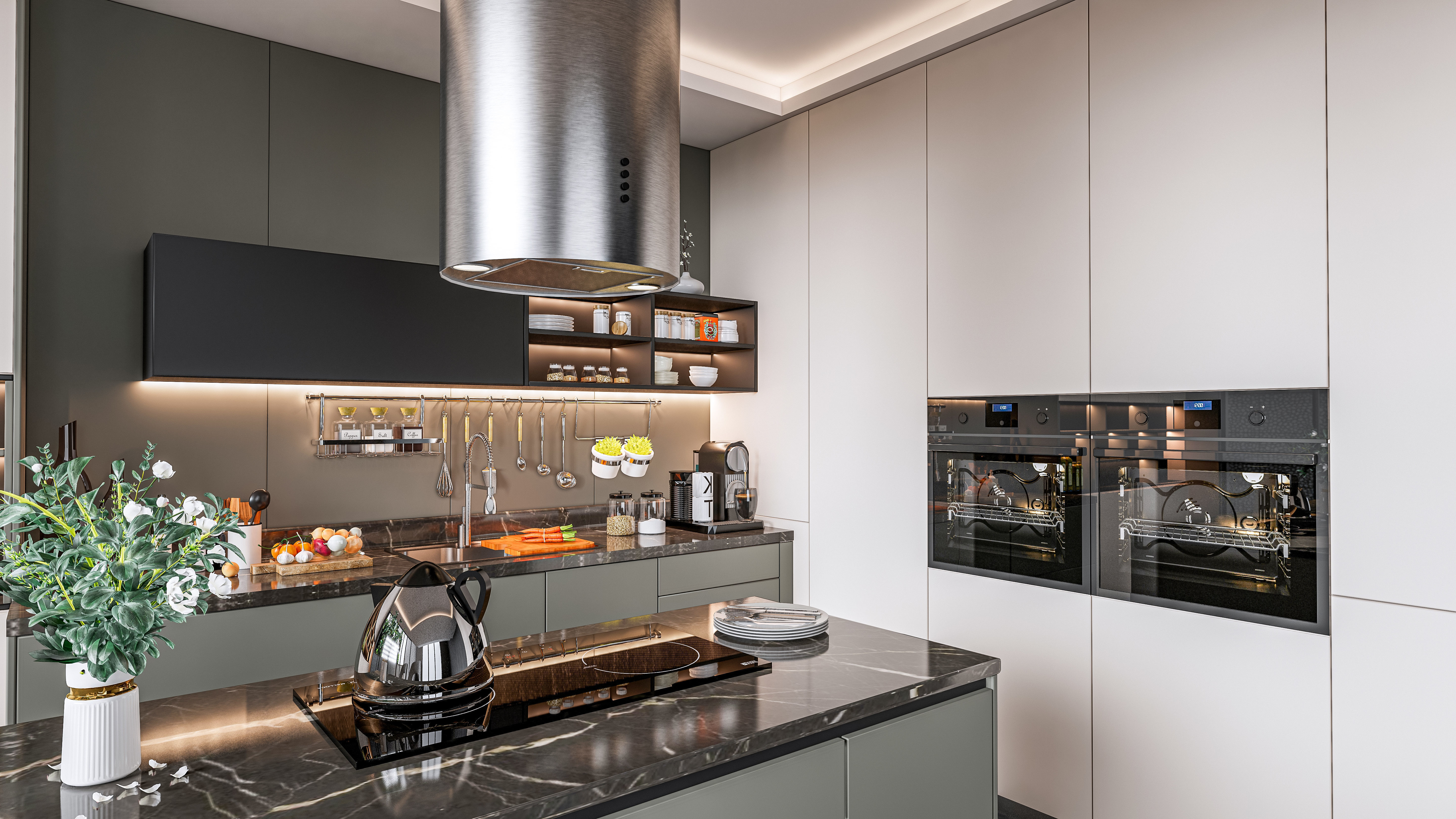 Kitchen fully parametric  Resizable manufacturable  008 3D model_12