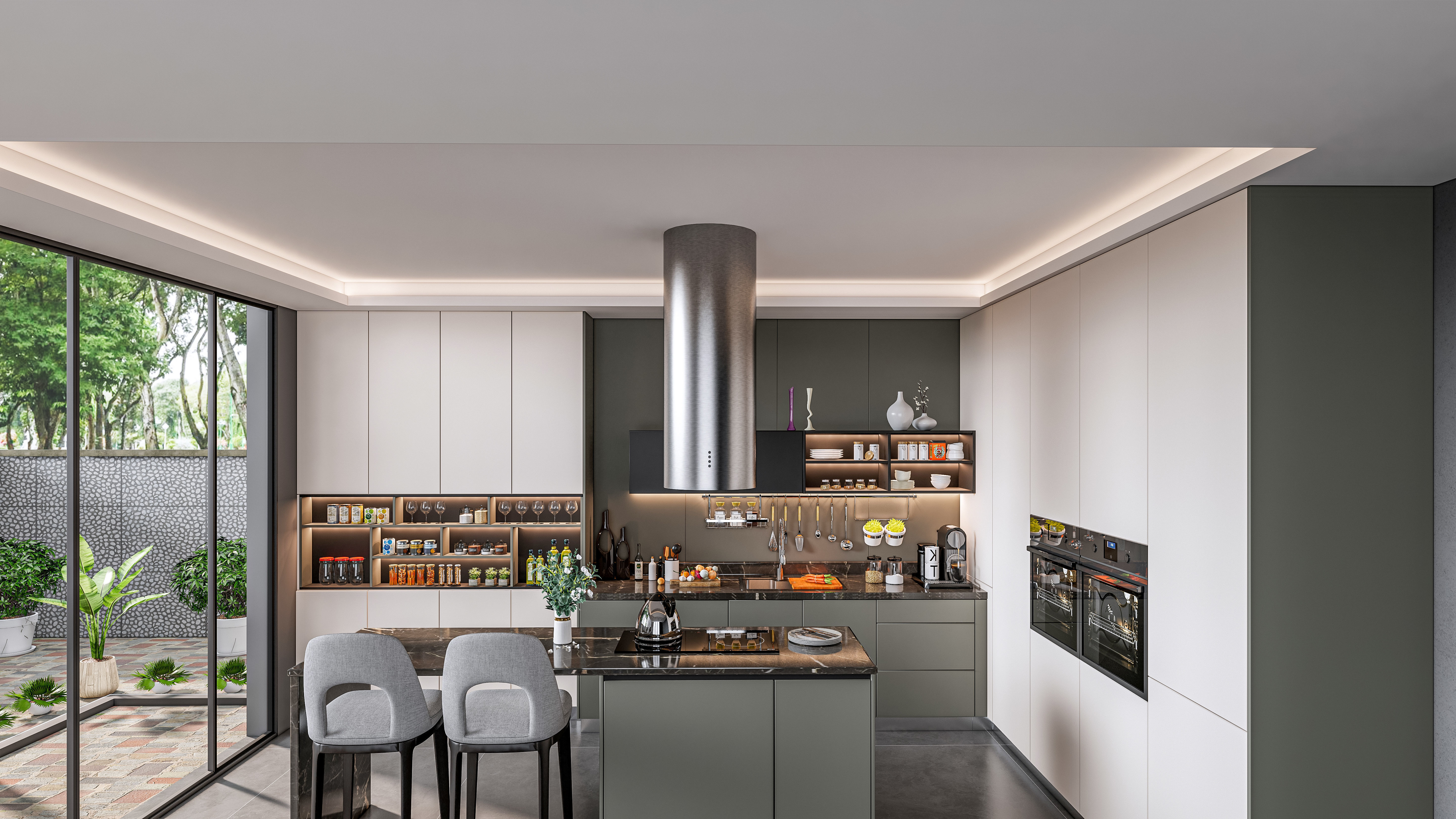 Kitchen fully parametric  Resizable manufacturable  008 3D model_14