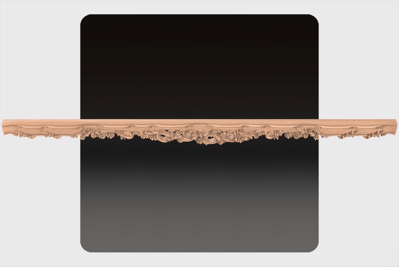 Carved decor ornament for cnc 04 3D model_4