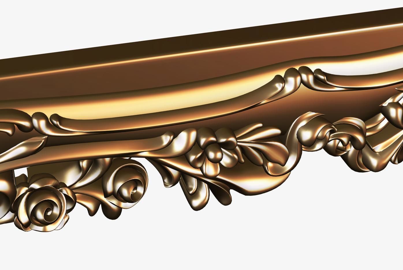 Carved decor ornament for cnc 04 3D model_8