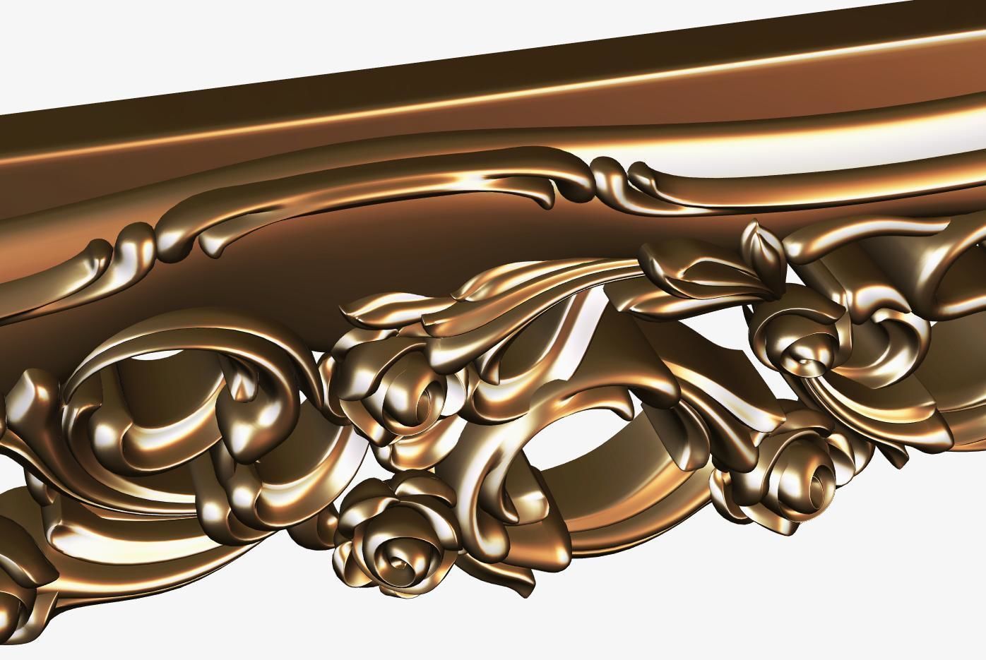 Carved decor ornament for cnc 04 3D model_7