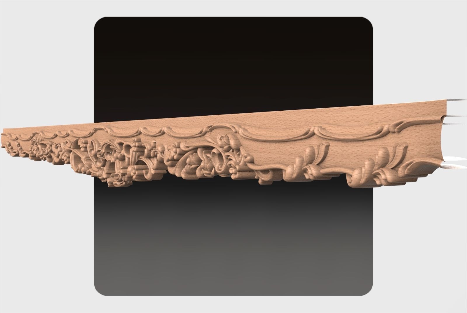 Carved decor ornament for cnc 04 3D model_2