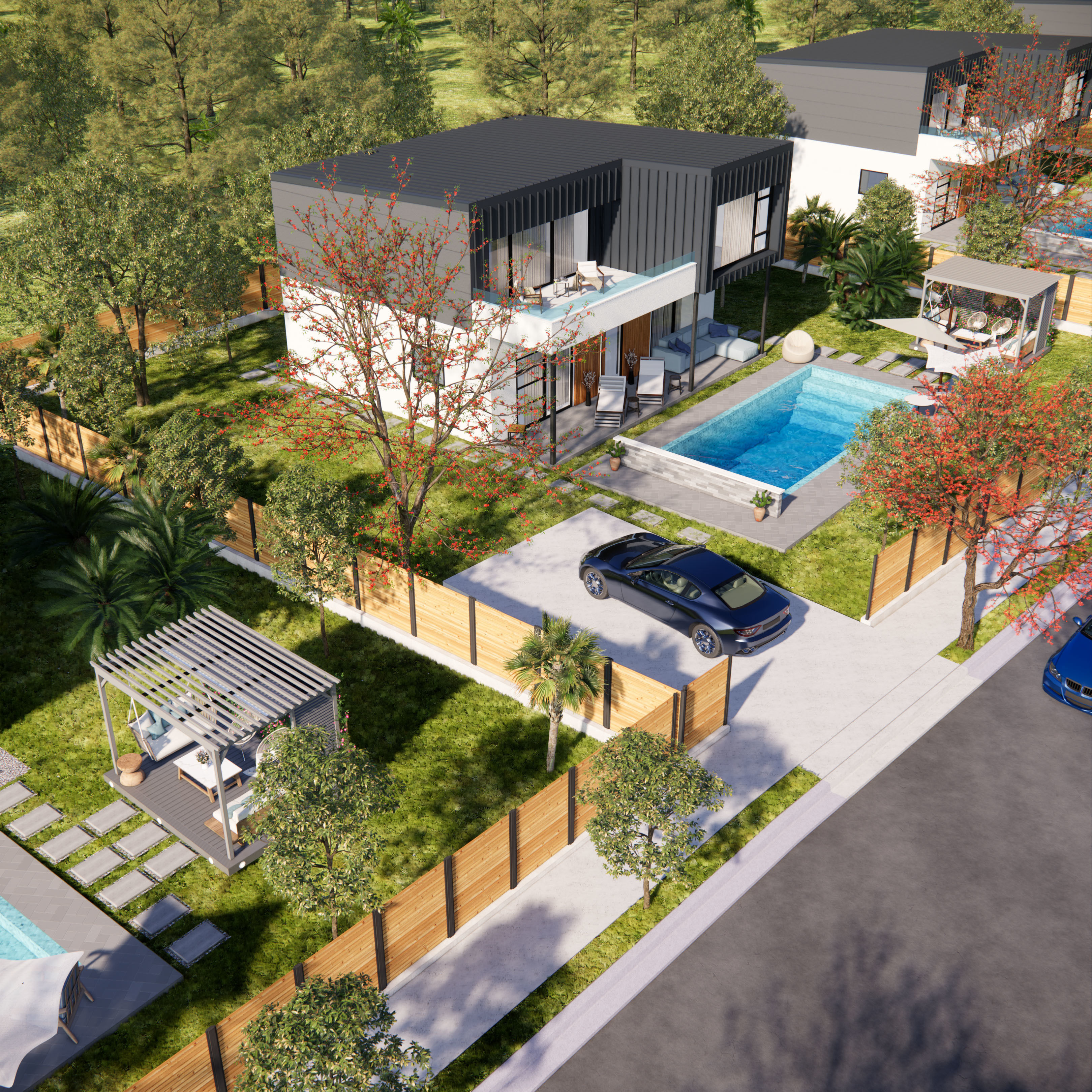 sketchup enscape scene Low-poly 3D model_5