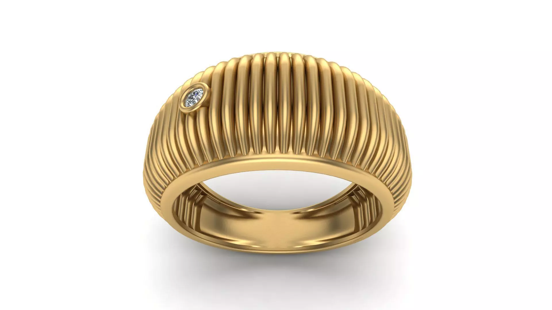 Tube Texture Diamond Ring 3D print model