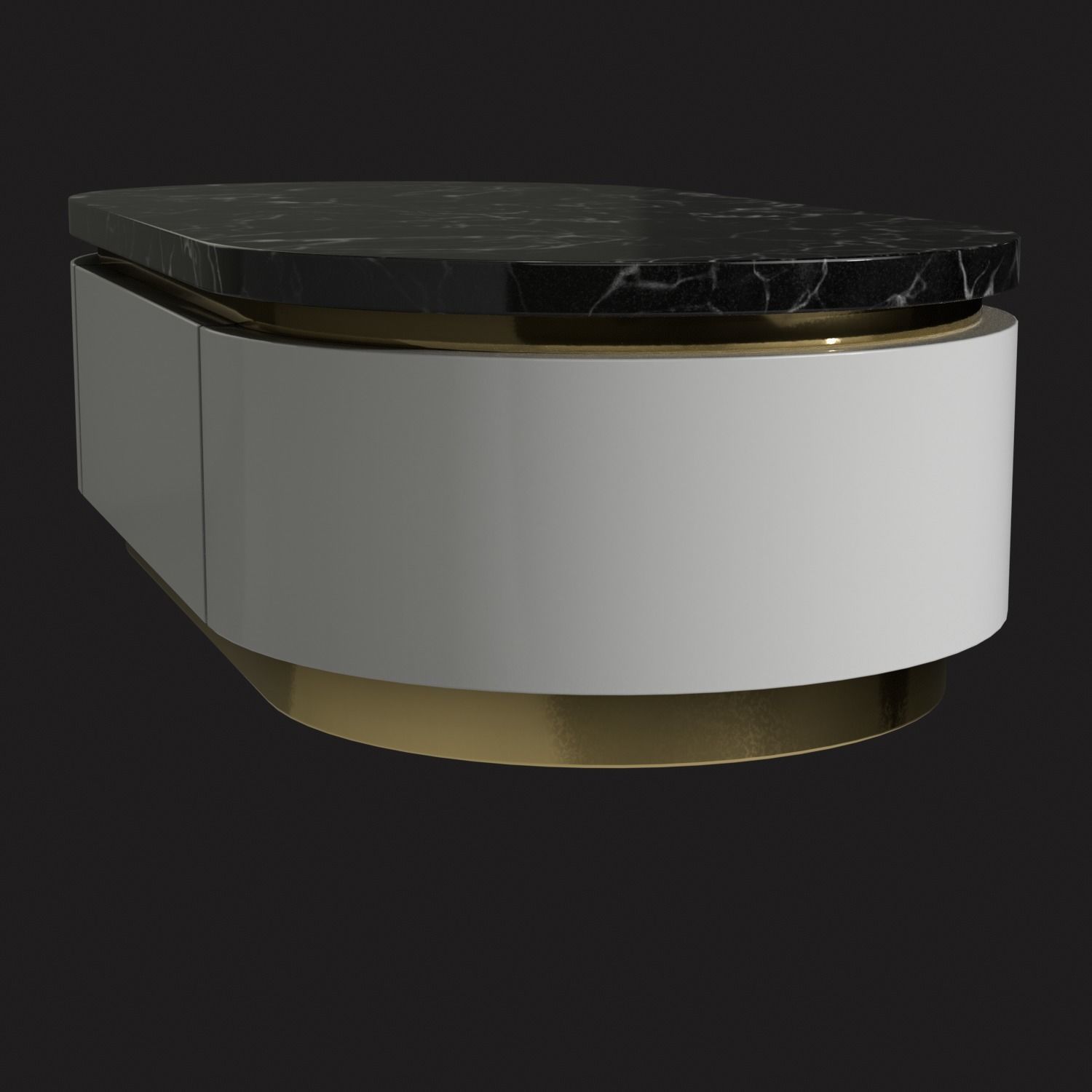 Modern Nesting Table Low-poly 3D model_11