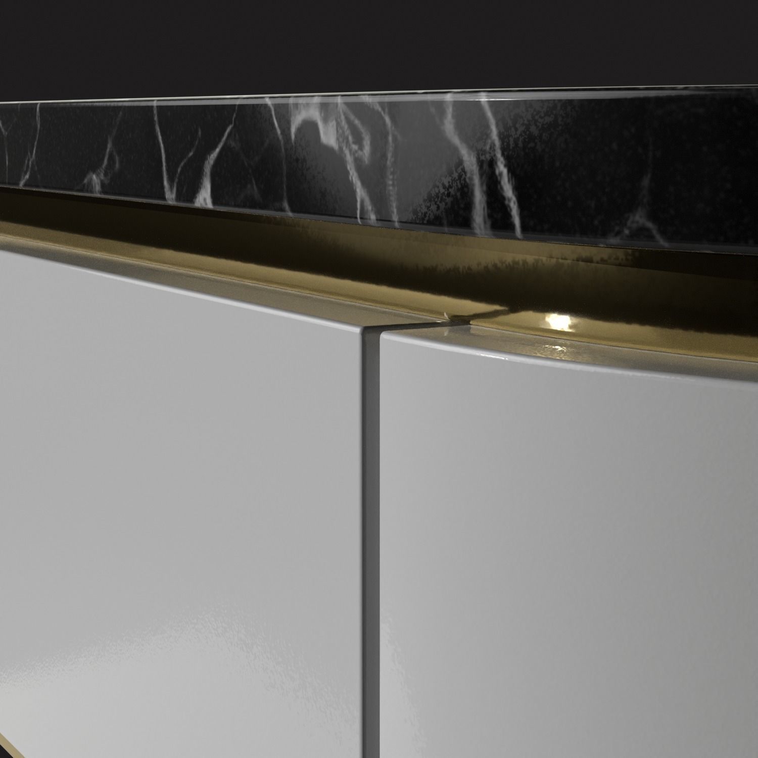 Modern Nesting Table Low-poly 3D model_13