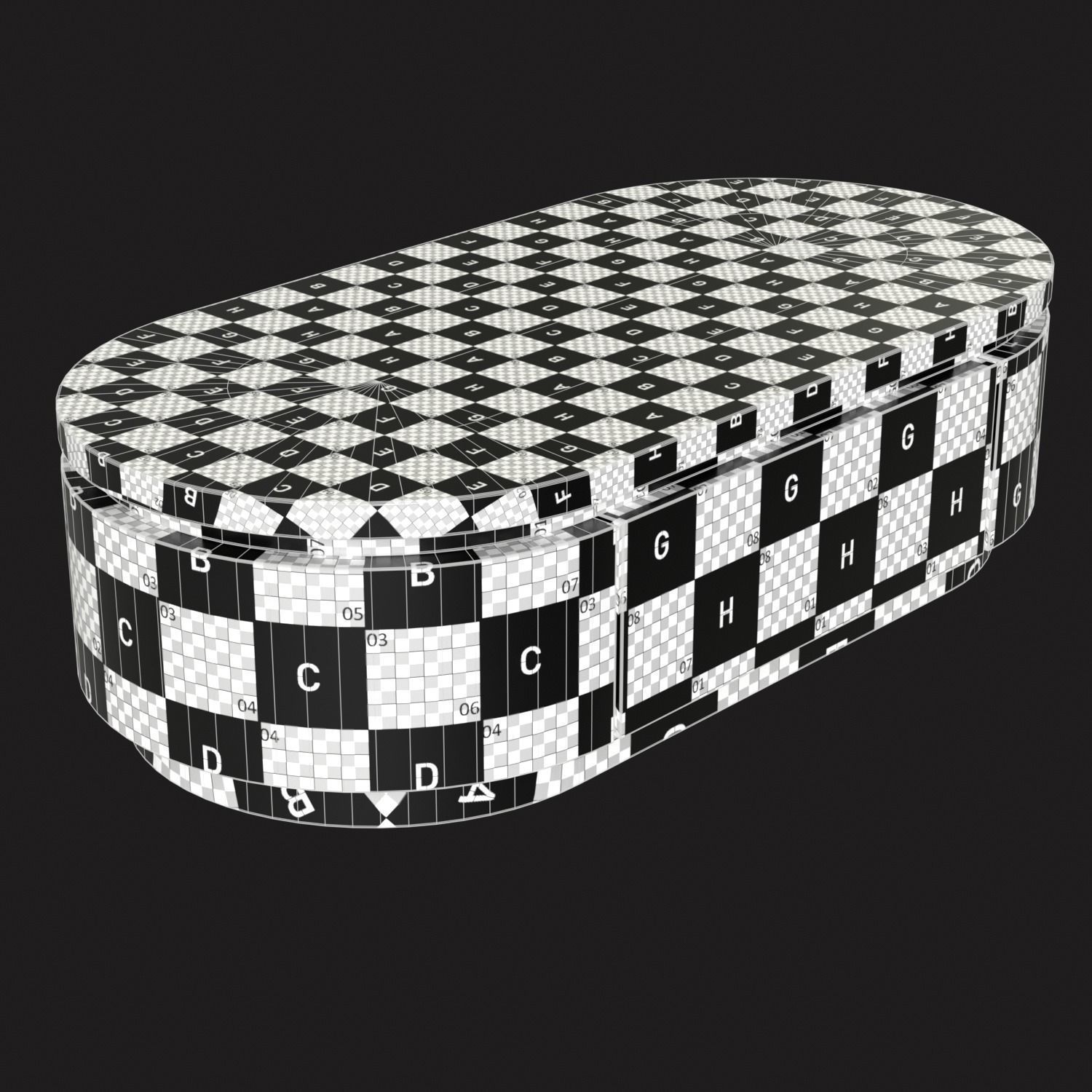 Modern Nesting Table Low-poly 3D model_22