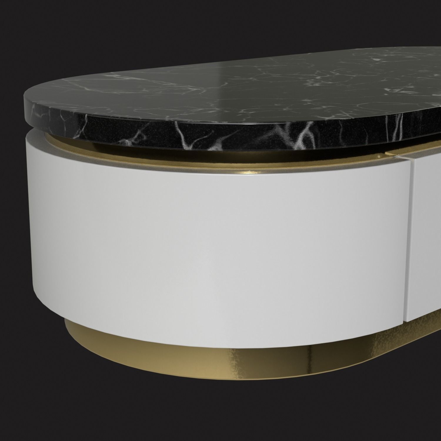 Modern Nesting Table Low-poly 3D model_3