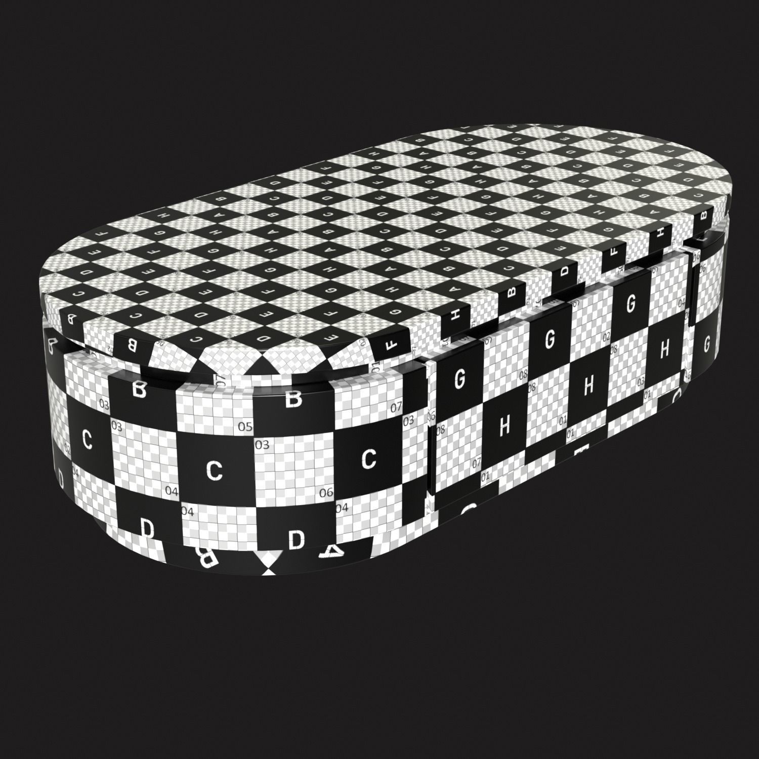 Modern Nesting Table Low-poly 3D model_21