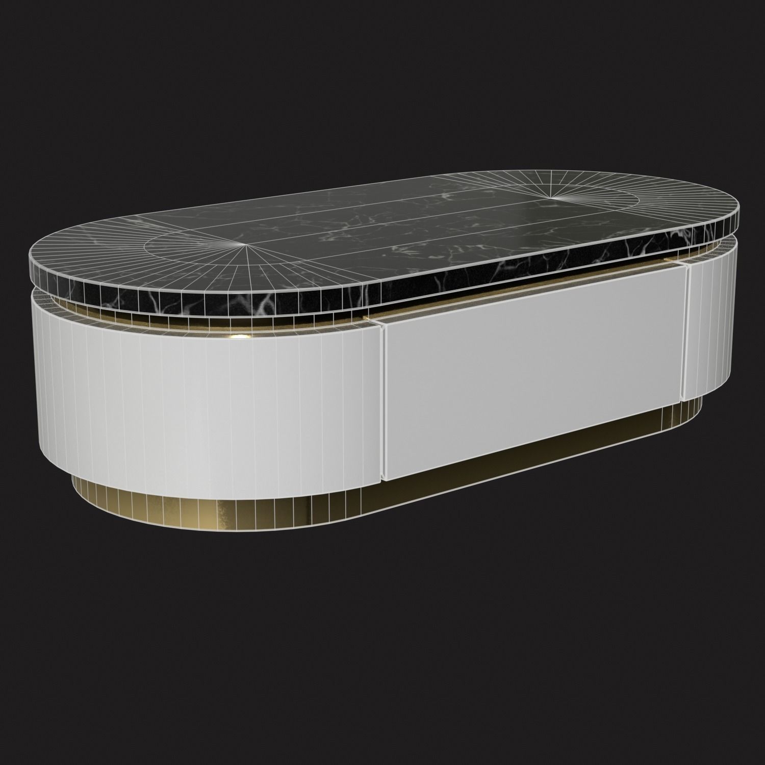 Modern Nesting Table Low-poly 3D model_2