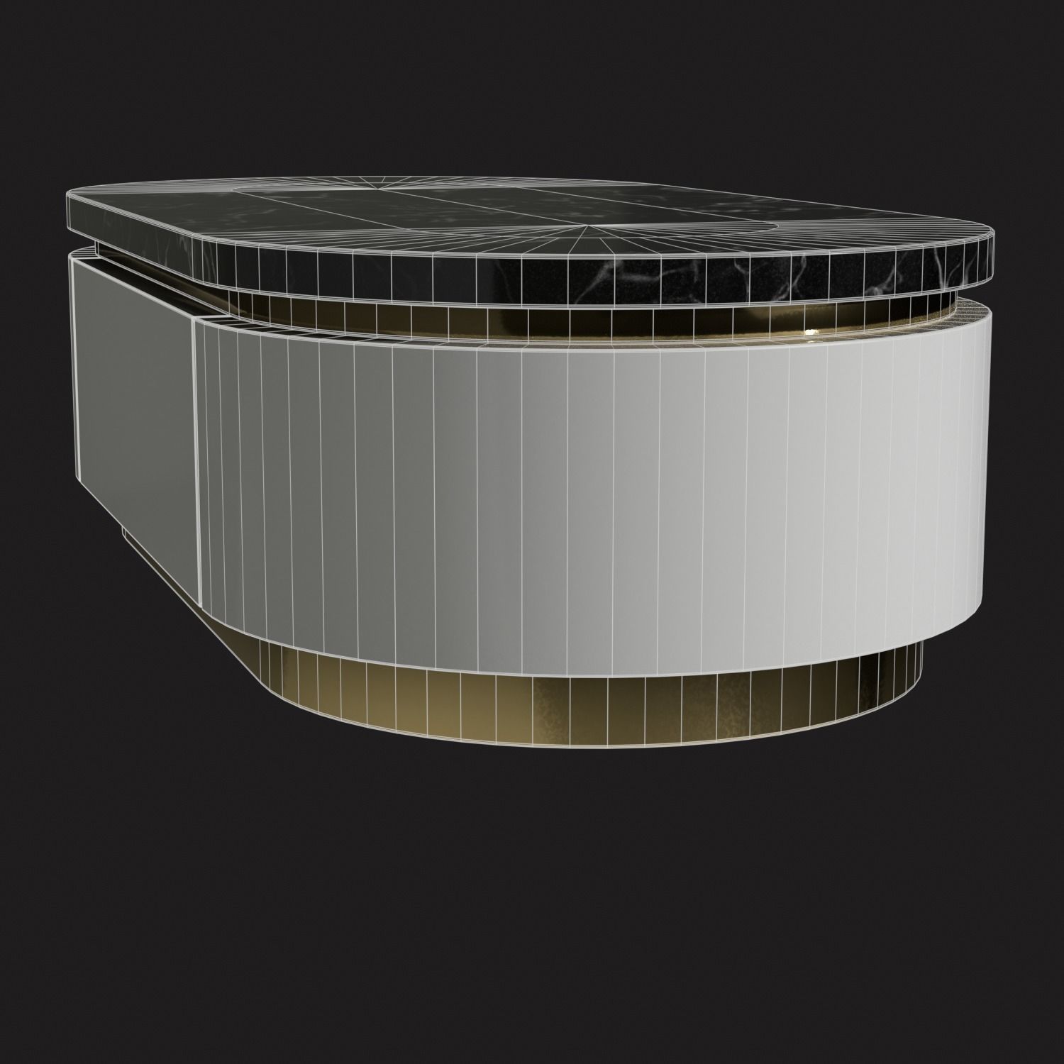 Modern Nesting Table Low-poly 3D model_12