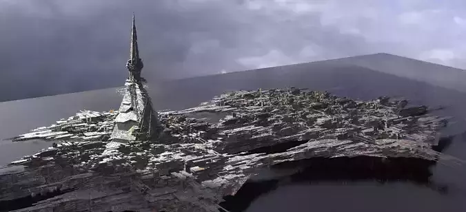 New Egypt Pyramid City Tower city base 3D model