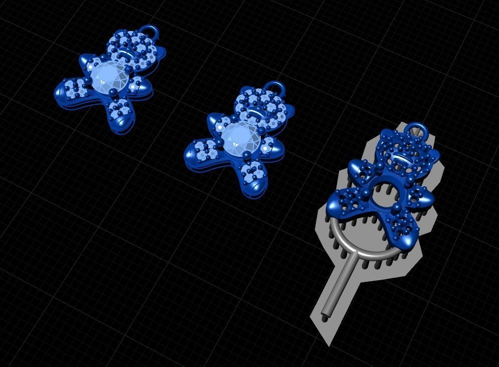 TEDDY BEAR PENDANT 3D print model_4