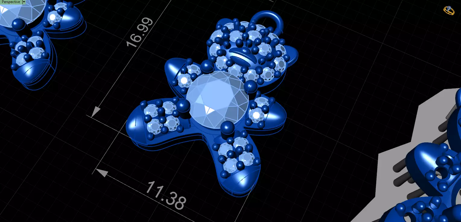 TEDDY BEAR PENDANT 3D print model_0