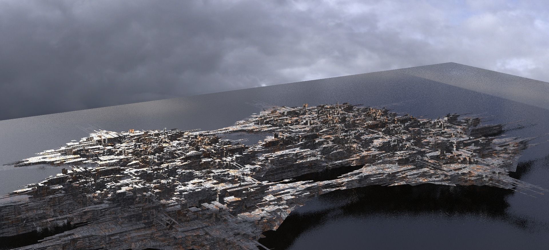 New Egypt Pyramid City Tower city block base 2 3D model_1