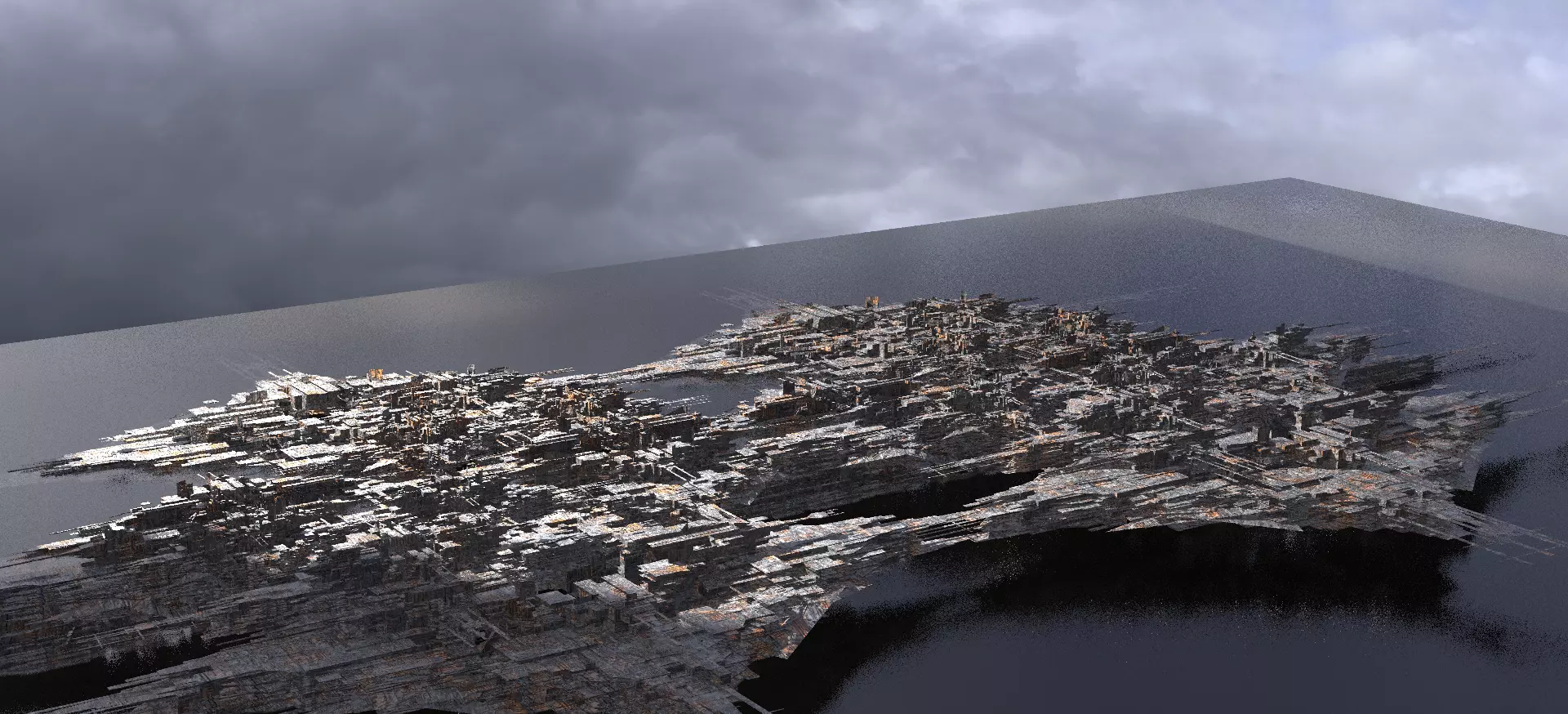 New Egypt Pyramid City Tower city block base 2 3D model_0