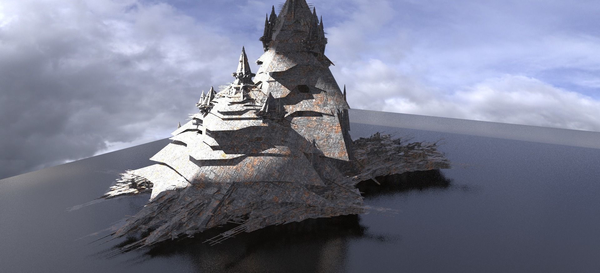 New Egypt Pyramid City Tower city 4  3D model_1