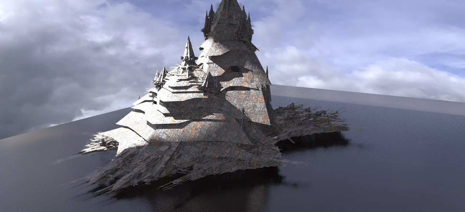 New Egypt Pyramid City Tower city 4  3D model_0