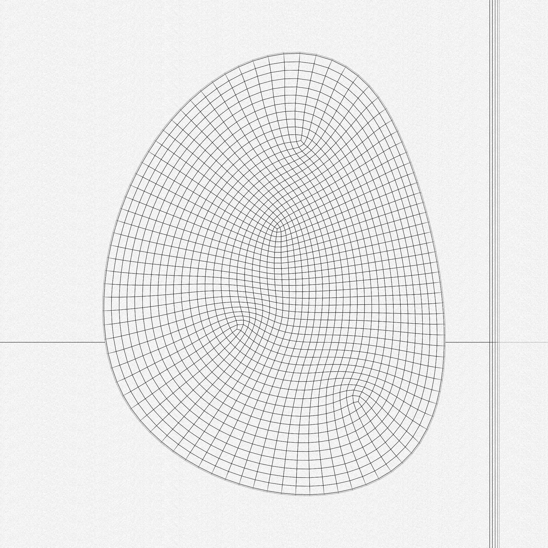 Modern Silver Mirror with Black Metal Frame 3D model_3