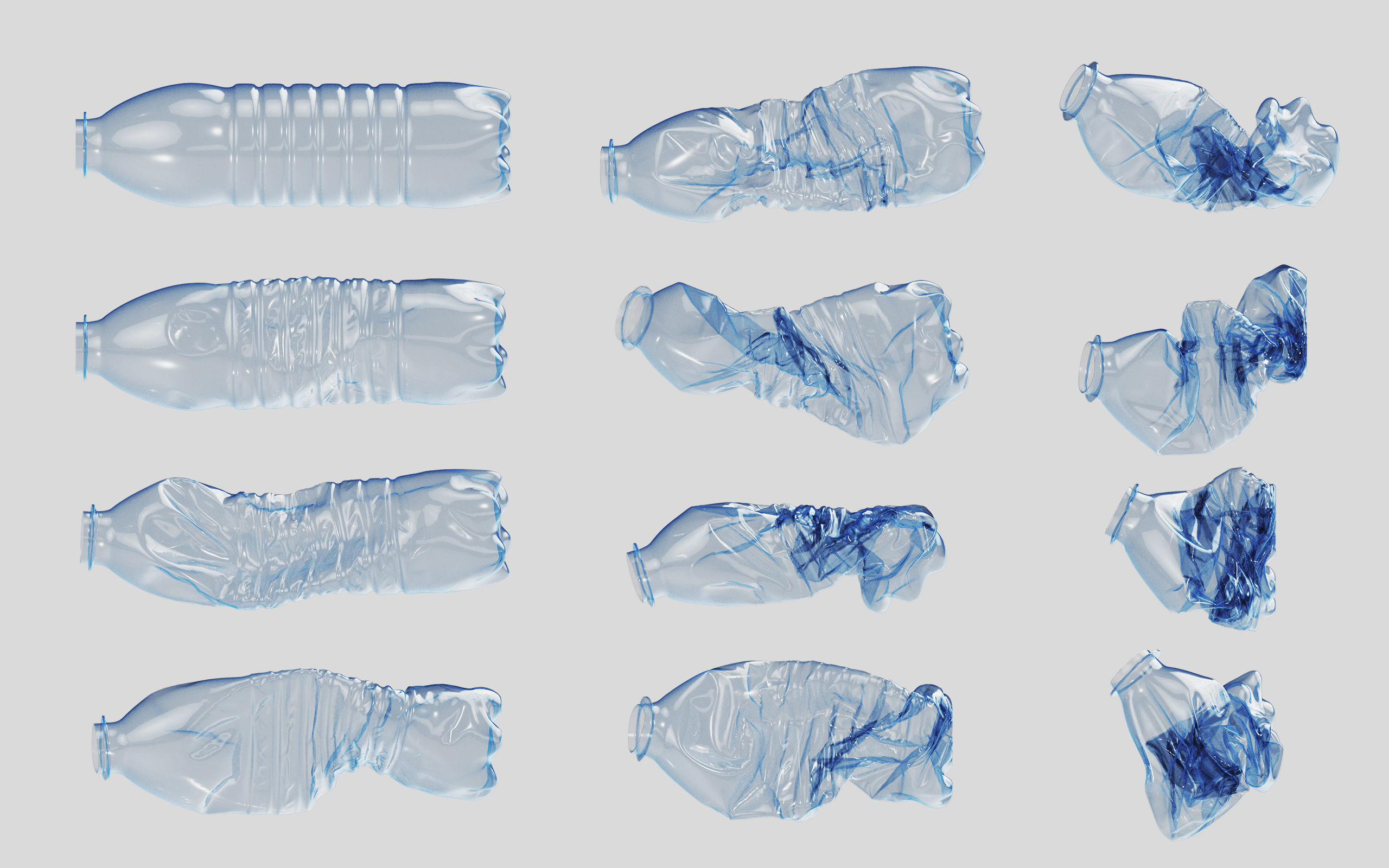 Crushed Plastic Bottle v2 3D model_9