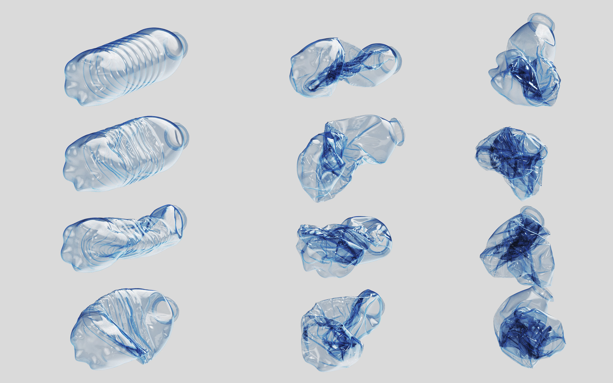 Crushed Plastic Bottle v2 3D model_7