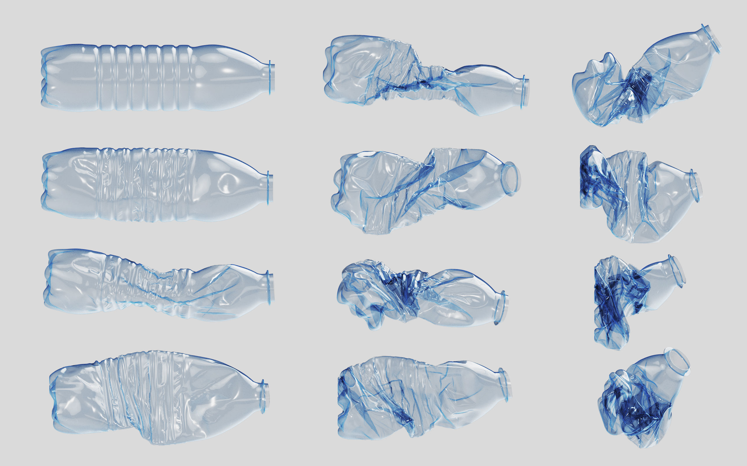 Crushed Plastic Bottle v2 3D model_6