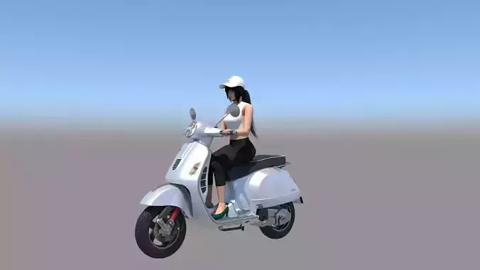 Moto vespa girl