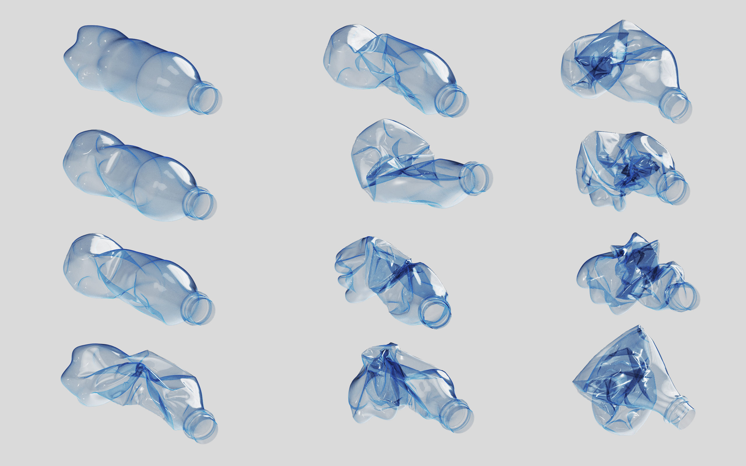 Crushed Plastic Bottle v3 3D model_11