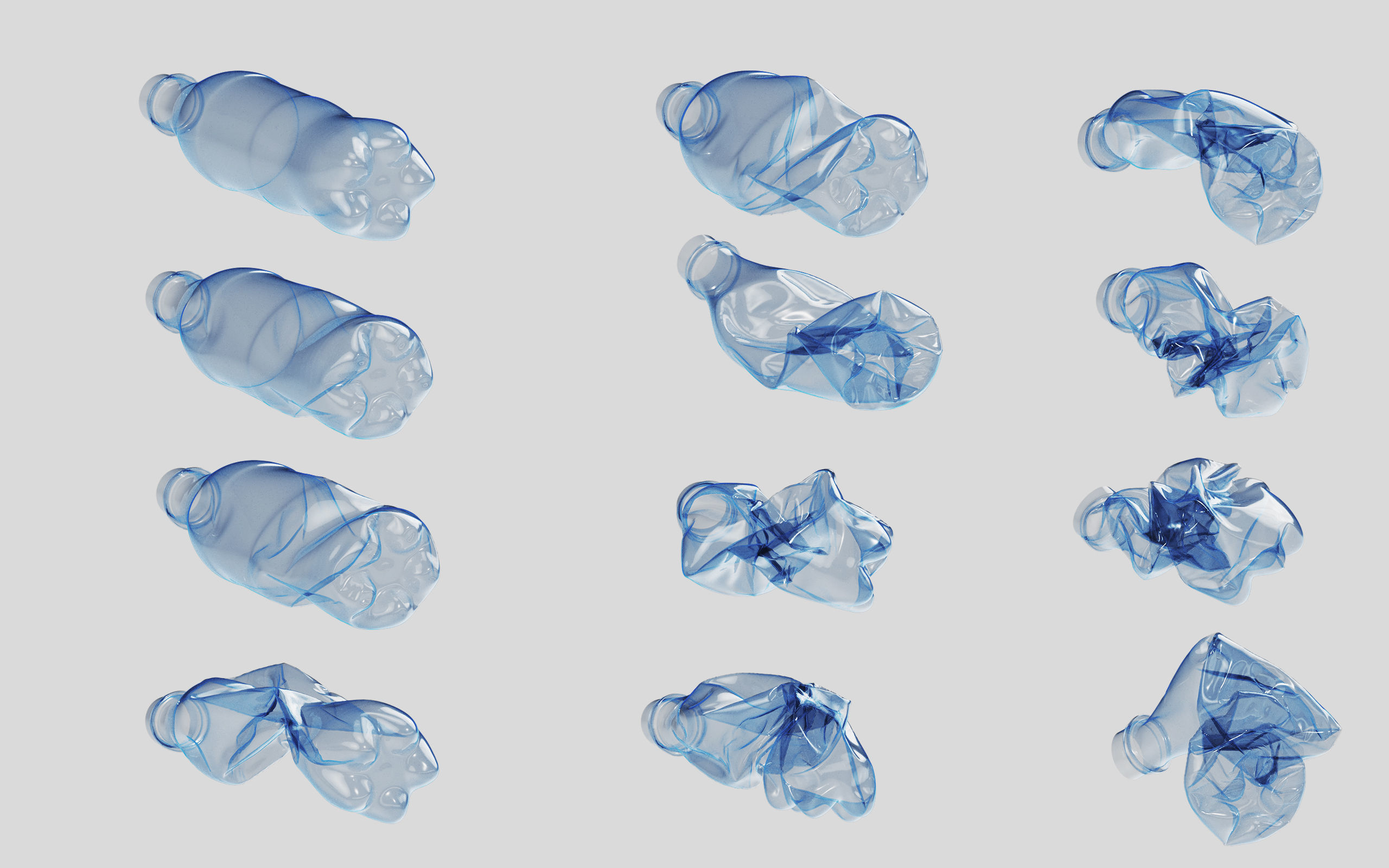 Crushed Plastic Bottle v3 3D model_8