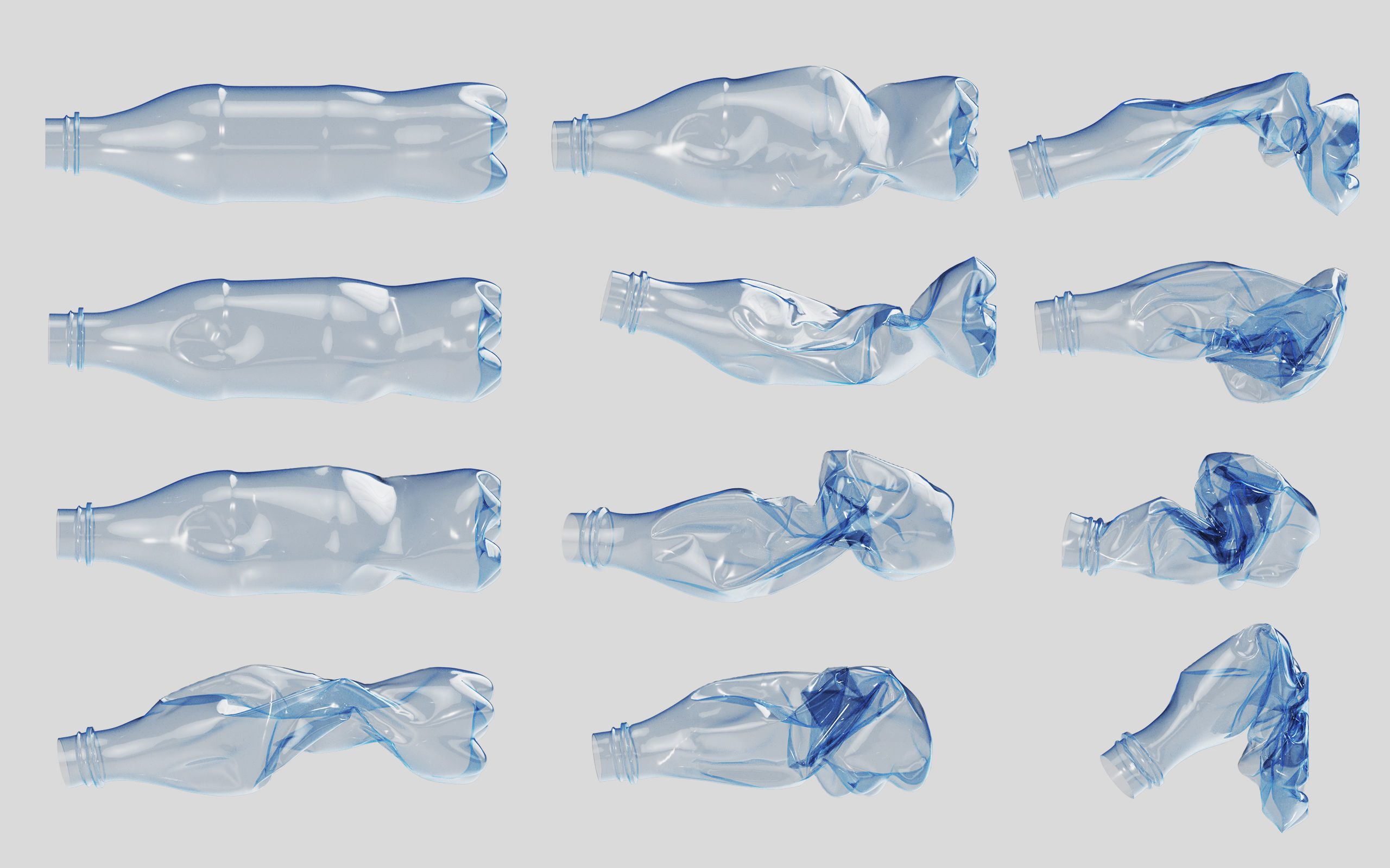 Crushed Plastic Bottle v3 3D model_9